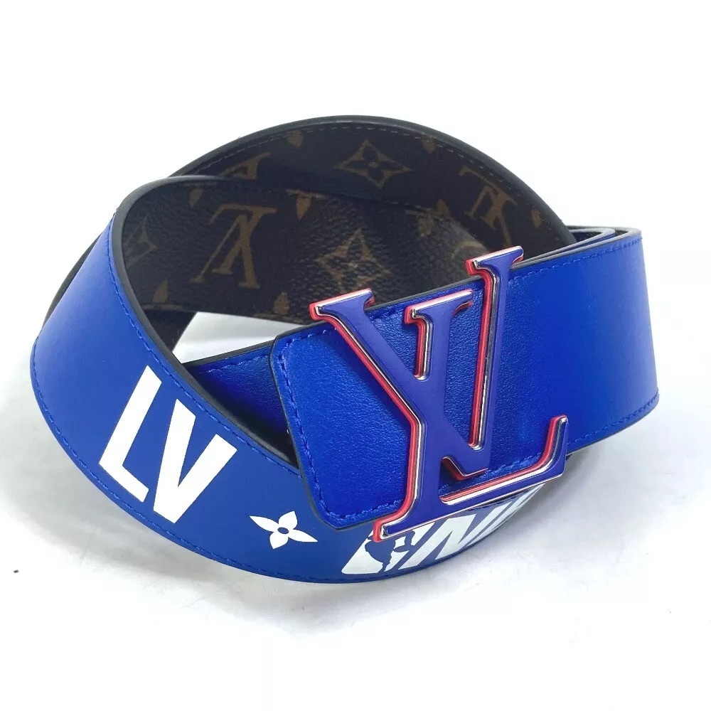 NWT Louis Vuitton X NBA Belt Size 110 - 44 REVERSIBLE blue/brown/red